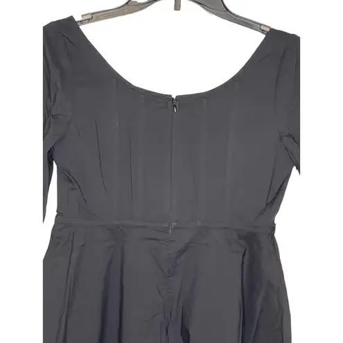 Tuckernuck Women Top Ribbed Nealy Corset Puff Sleeve Peplum Blouse Black XS NWT