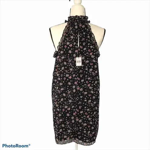 BCBGeneration  A-Line Halter Sleeveless Floral Mini Dress NWT Size Small