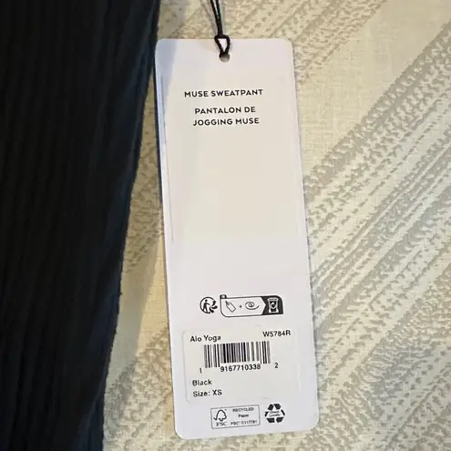 Alo Yoga  Muse Black Ribbed Joggers Size XS