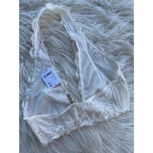 Free People  Last Dance Lace Halter Ivory Size Medium