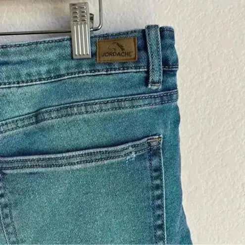 Jordache  Women’s High‎ Rise Straight Raw Hem Blue Cropped Jeans Size 16