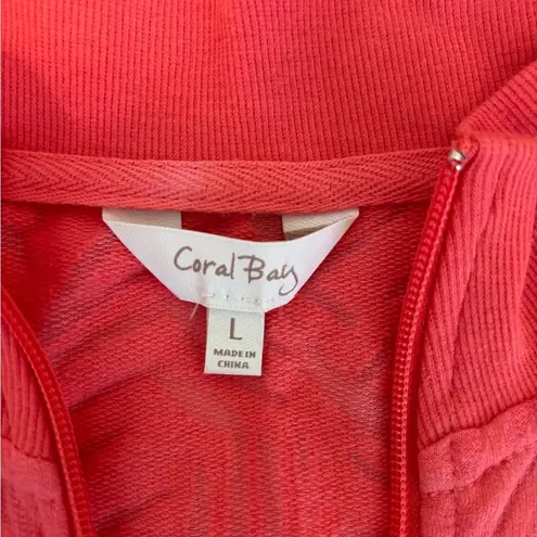 Coral Bay Pink Bomber Jacket with Ribbed Cuffs