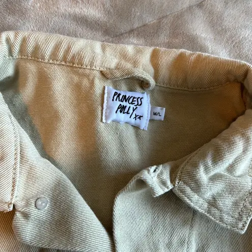 Princess Polly Khaki Jean Jacket