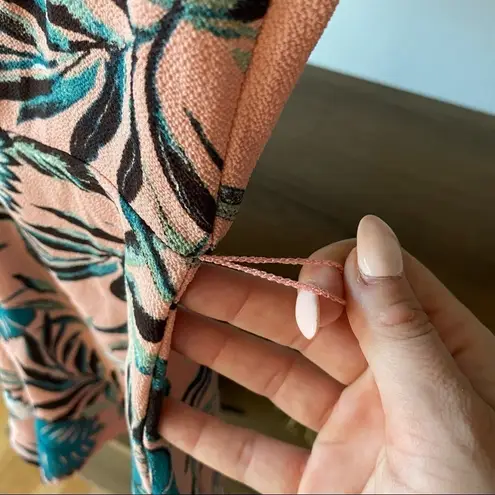 JUNE & HUDSON Palm Printed Romper Pink