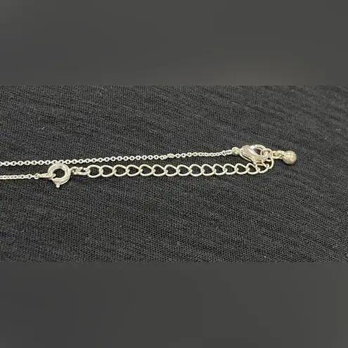 Vintage AVON Crystal Circle Heart Pendant Necklace in Pouch #F3098681