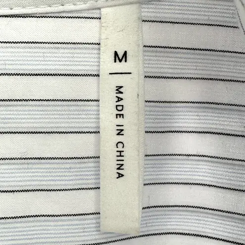 BLDWN Baldwin | Medium | Isla Wrap Top Skylight Optic White Stripe Blouse Shirt