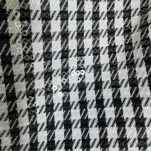 WAYF NWT Houndstooth Sequin Minidress Black and White Size S