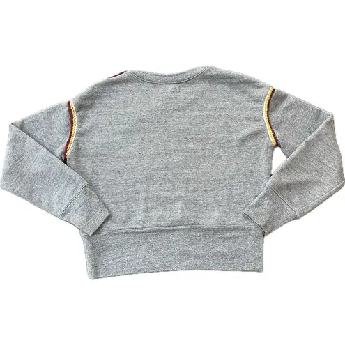 Gray Miles by Madewell Embroidered Trim Crop Oversize Sweatshirt Beautiful, XS