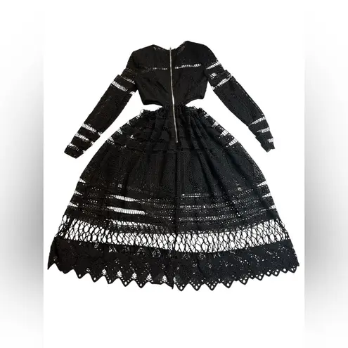 Asilio A Cut Above black cutout midi dress