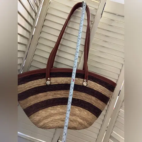 Summertime Straw Handbag Brown