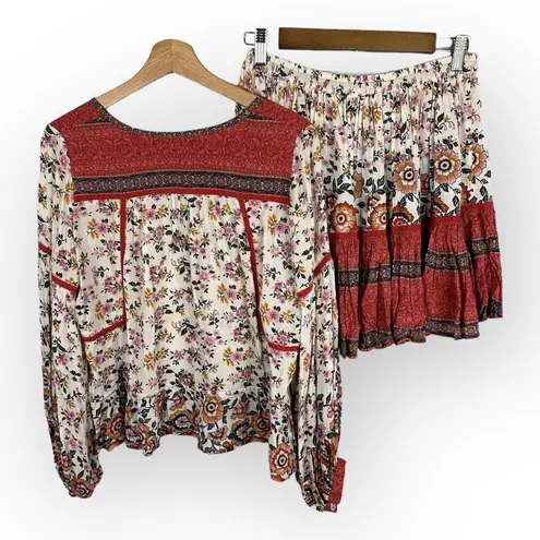 Spell & The Gypsy Collective Spell & the Gypsy SET Womens size Small Rosewood Elle Boho Blouse Mini Skirt NEW