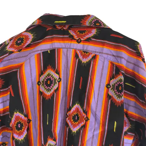 Vintage Circle T Marilyn Lenox Long Sleeve Western Button Up Shirt Womens USA S Purple Size M