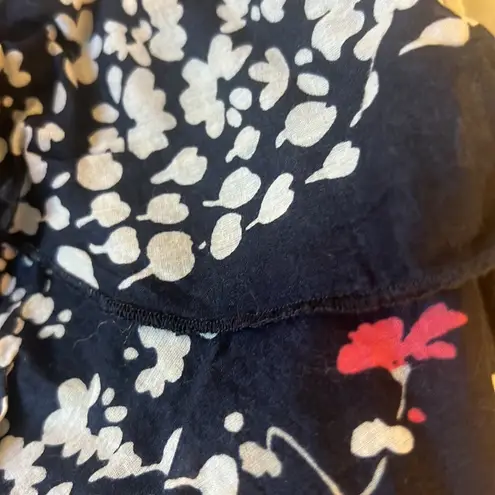 Y2k Express tiered ruffle floral miniskirt Blue Size undefined