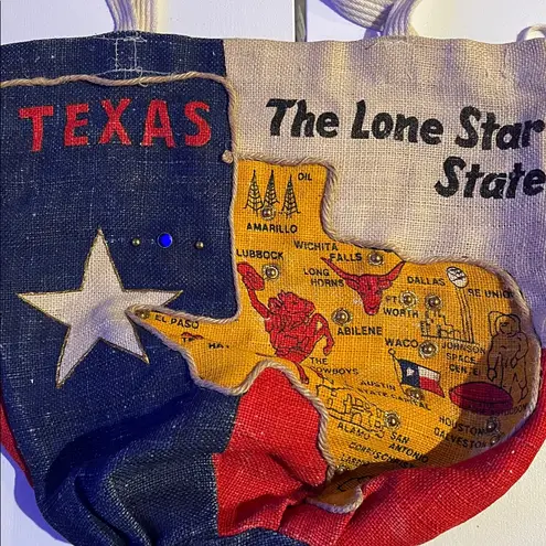 Texas burlap tote bag Tan