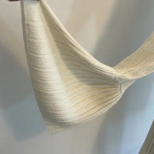 Sundance Josalyn Ivory Crochet Bell Sleeve Sweater Dress