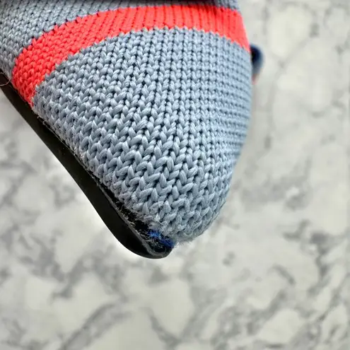 Rothy's The Point Soft Blue Orange Line Ballet Flats Size 8.5