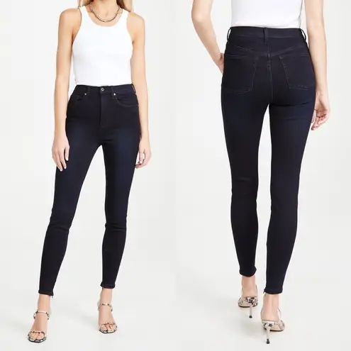 We Wore What High Rise Skinny Zip Jeans Black Size 24 NWT