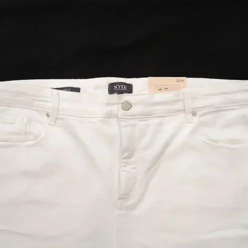 NYDJ NWT  Plus Size‎ Briella Roll Cuff Short In Optic White Size 20