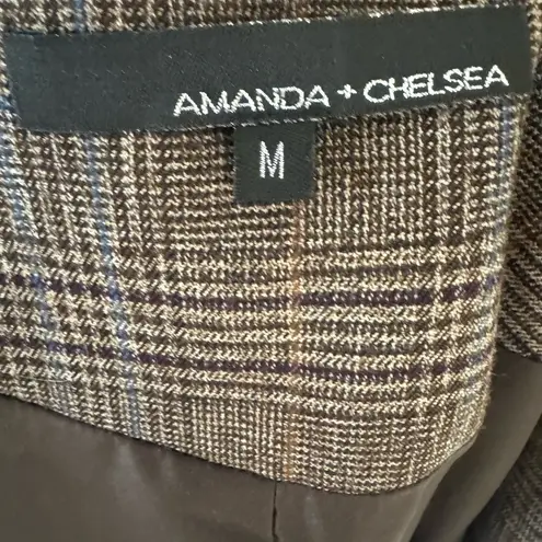 Amanda & Chelsea Long Line Plaid Blazer Size M