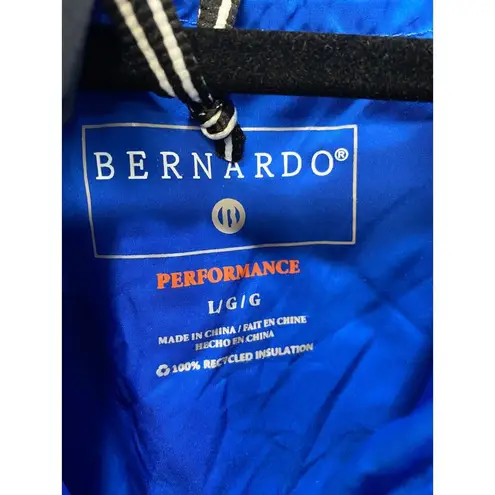 Bernardo Fitted Neoprene Insert Vest Women's Large Blue Full Zip Sleeveless C6