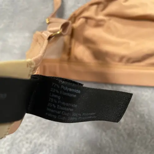 Pepper Bra Womens Medium Tan Wireless Mesh Lightly Padded Comfort Wirefree