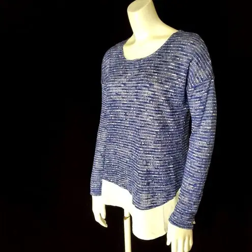 THML HP!  Blue & White Sweater with White Sheer Bottom (S)