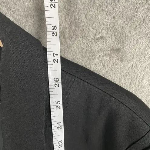 Ellen Tracy Blazer Womens 18 Black One Button Career Work Jacket Pockets Chic