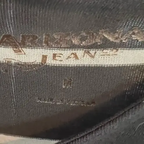 Arizona Jeans Co gray and white striped shift dress size medium