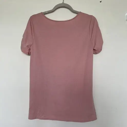 Caslon  rushed T shirt top Short Sleeve casual top pink SMALL summer