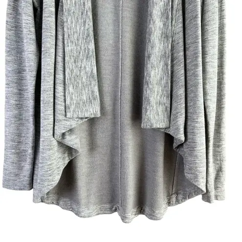 Athleta  Nirvana Wear Two Ways Wrap Open Front Cardigan Sweater Heather Gray, S