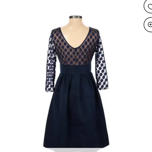 Eliza J Dot Mesh Bodice Fit & Flare Dress size 2