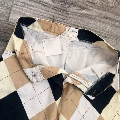 Love + Harmony  RETRO AESTHETIC RHOMBUS PATTERN HIGH WAIST PANTS LARGE NWT #64 - Image 5