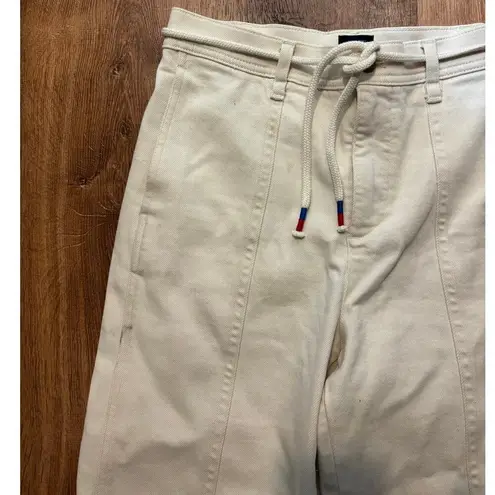 NWT J.Crew Seamed Straight Leg Jean In All Day Stretch Rope Tie Waist Size 28