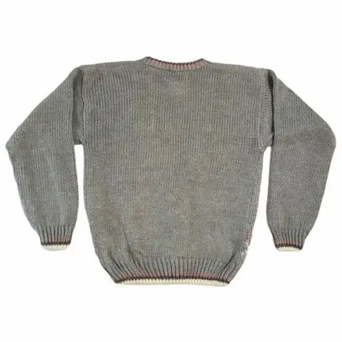 Vintage Cardigan Cottagecore Koret Sweater Soft Small Grey Gray White Pink Pink