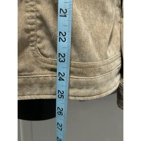 Christopher & Banks Christopher & Banks Camel Color Soft Corduroy Long Sleeve Zip Up Jacket Size XL