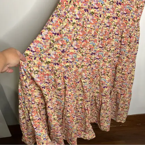 Scotch & Soda Strappy maxi dress smocked ditsy multicolor floral women’s size M