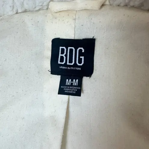 Urban Outfitters BDG Teddy Bear Faux Fur Sherpa Coat Jacket Bomber Size Medium