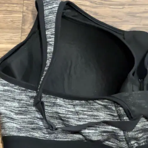 Victoria Sport Victoria's Secret Gray Black Bra-In-A-Bra Sports Bra 38C