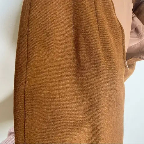 Laura Winston Brown Wool Vintage Mini Skirt Fall Size 8