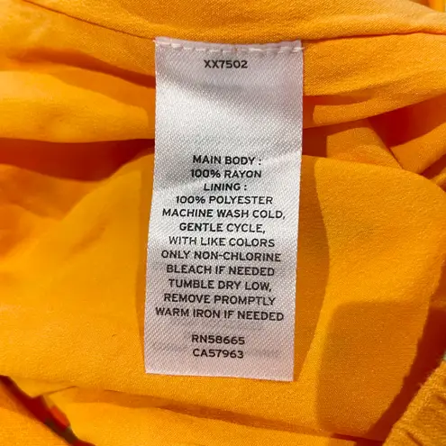 BP New  Matching Set Orange Floral Print Tie Strap Tank Top & Wide Leg Pants XXS