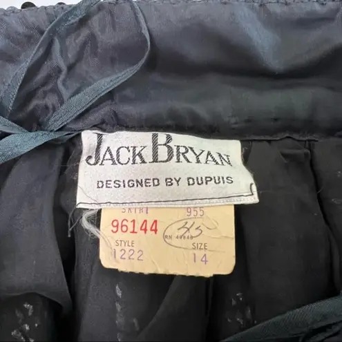 Jack Bryan Depuis Vintage Sequined Maxi Skirt in Chevron Pattern XS waist Black Size undefined