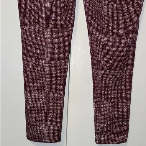 Love Fire Burgundy Pants w Micro Tweed Print Women’s Juniors 11 Stretch Red Size undefined