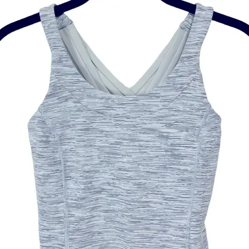 Lululemon  Enhearten Tank top crossback gray spacedye strappy crossback Size 4