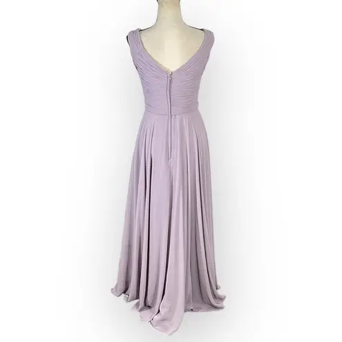 Morilee Madeline Gardner Gown Women's 4 Lilac Sleeveless Maxi V