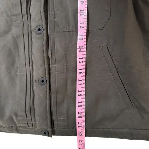 Roark Womens Open Roads Sherpa Lined Trucker Jacket Dark Gray Brownish Small Brown