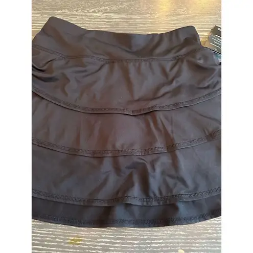 Ideology Women's XS Black Ruffle Skort Casual Short Elastic Waist