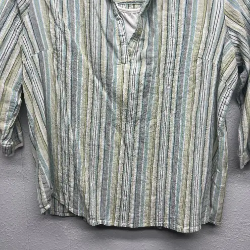 Krazy Kat Vintage Top Womens Large Y2K Cotton Boho Grunge Metallic Fairy Boho