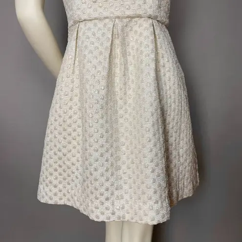 Moulinette Soeurs Anthropologie Marli Dress Cream Jacquard Optional Straps Sz 10