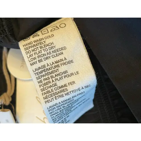 Cleobella Josie Crop Puff Sleeve Blouse Women Size Small Black Bow Smocked NEW