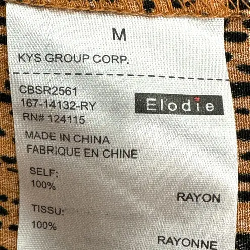 Elodie | NWT | Medium | Cheetah Print Belted Flowy Unlined Slit Front Midi Skirt